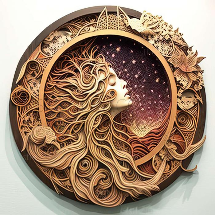 3D model cosmic energy by Kelly McKernan (STL)